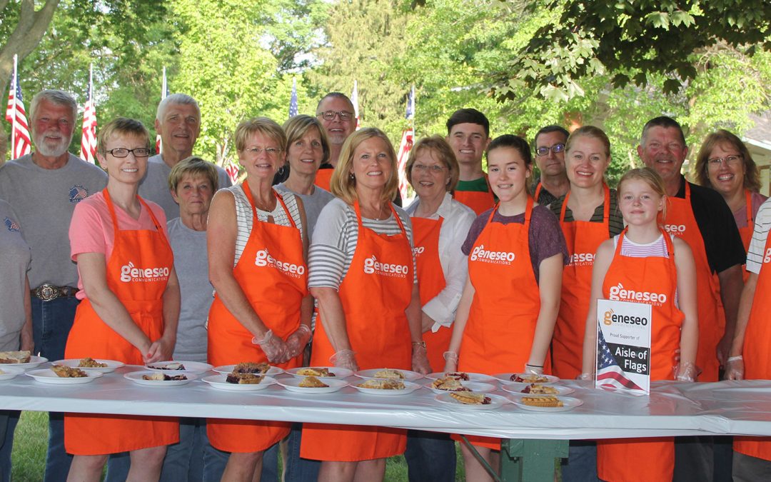 Employees put on Ice Cream Social for Aisle of Flags